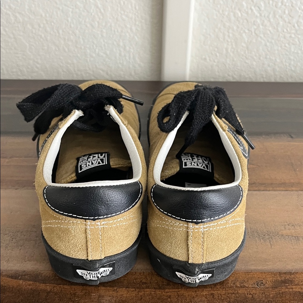 Vans Kids Tan and Black Lace-Up Sneakers